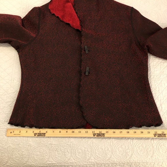 Vintage goth vampire cardigan blazer lady coat. Reversible. Size XL - Picture 11 of 11